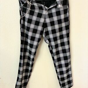 Hot Topic Black and White Checkered Women Jeans